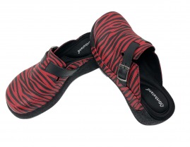 sabo zebra slipper red-black