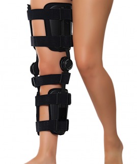 أجهزة تقويمية للركبة ذات المفصل (ذو معايرة الزاوية والارتفاع) القابل للمعايرة والبار الجانبي