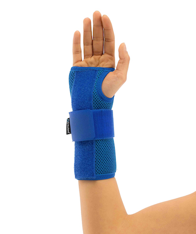 static hand & wrist splint unisize, blue (airtex fabric)