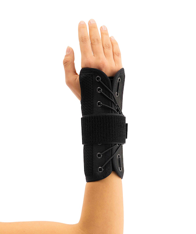 static hand & wrist splint unisize, black (airtex fabric)