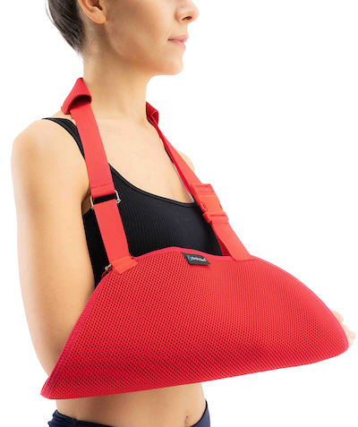 arm sling unisize red colour (airtex fabric)