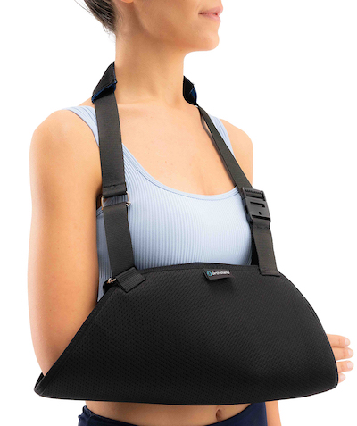 arm sling unisize black colour (airtex fabric)