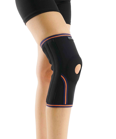 ligament and patella backed knee support (flexible baleen)