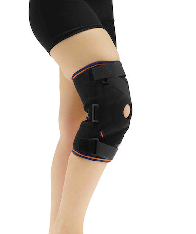 flexible knee support with cross banded